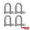Extreme Max Extreme Max 3006.8249.4 BoatTector Stainless Steel D Shackle - 5/8", 4-Pack 3006.8249.4 - alternate 1